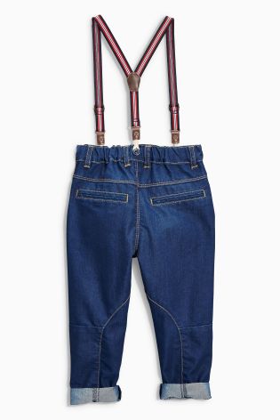 Denim Aqua Brace Jeans (3mths-6yrs)